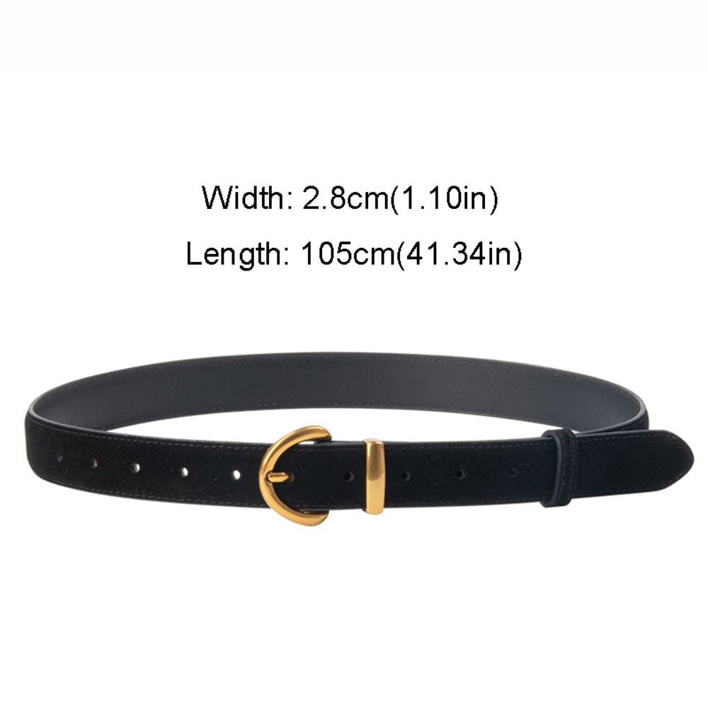 Ceinture en cuir suédé pour femme, design de luxe, décontracté, polyvalent, sangle de taille d'affaires, ceinture structurée Chimpin