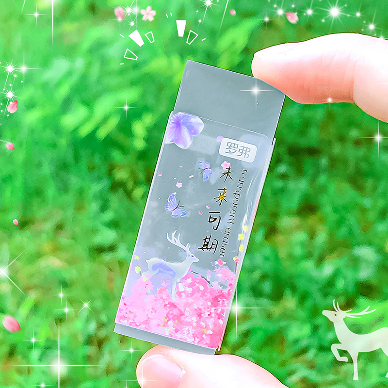 Kawaii ความงามรายการเครื่องเขียนโรงเรียนครูของขวัญอุปกรณ์สํานักงานห้องเรียน back to school ดอกไม้ยางยางลบโปร่งใส