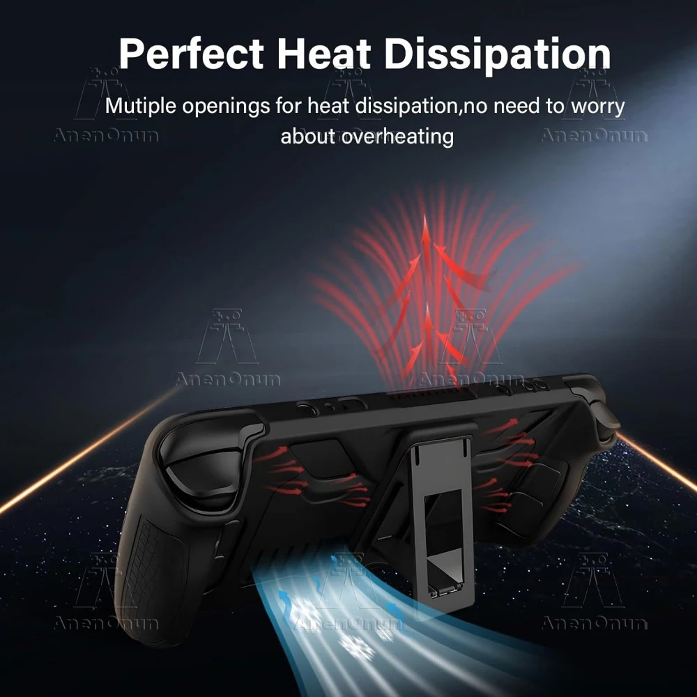 Steam Deck Full Fit Protective Case with Folding Stand Anti-fall Anti-slip Soft Shell High Quality Silicone Cover Accessories