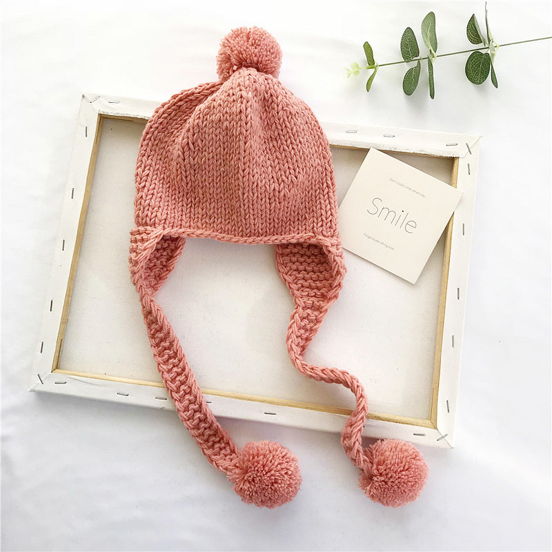 Nuevo gorro de invierno para bebé, gorro tejido de algodón con pompón para bebé, gorro infantil para niñas y niños, gorro para niños, accesorios para bebé en 6 colores