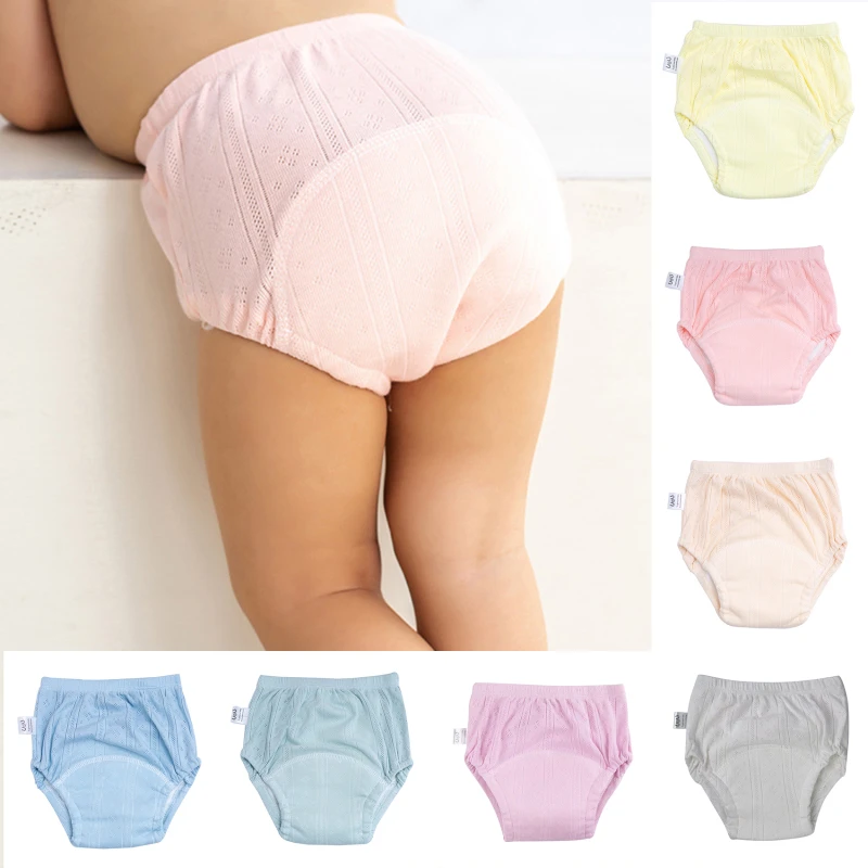 Bonito bebê à prova dwaterproof água reutilizável calças de treinamento algodão fralda do bebê infantil shorts fraldas calcinha mudando roupa interior pano novo