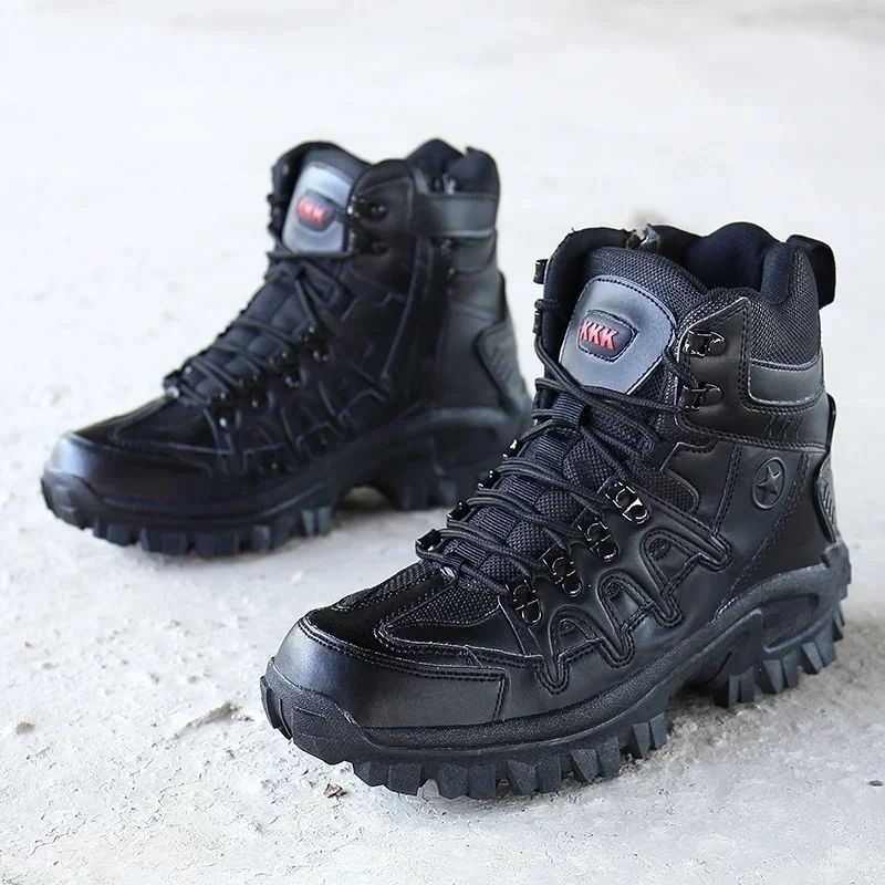 ผู้ชายทหาร BOOT COMBAT Mens ข้อเท้า BOOT ยุทธวิธีขนาดใหญ่ 39-46 Army BOOT ชายรองเท้าทํางานรองเท้ารถจักรยานยนต์รองเท้า