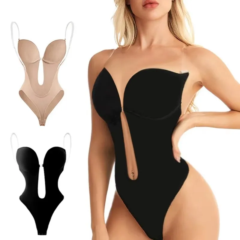 Damskie modelujące body z pełnym kryciem, bez pleców, stringi, niewidoczne modelatory, bielizna wyszczuplająca z kontrolą brzucha, majtki modelujące, bielizna wyszczuplająca.
