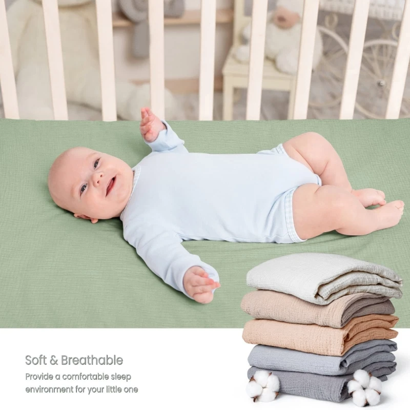 Sábana bajera ajustable para bebé recién nacido, funda protectora para cama de bebé, sábana ajustable para Moisés, funda protectora extraíble para colchón
