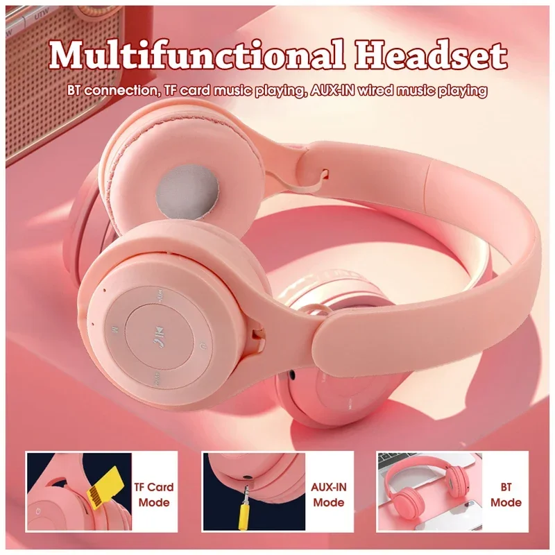 Auriculares deportivos plegables Macaron para juegos Y08 auriculares Bluetooth auriculares estéreo para dispositivos Android IOS
