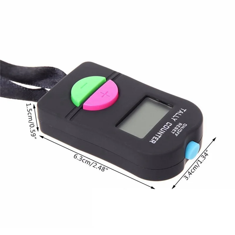 BABQ 2 ชิ้น Digital Hand Tally Counter อิเล็กทรอนิกส์เพิ่มลบ Manual Clicker มือถือ Mechanical Number คลิกเคาน์เตอร์