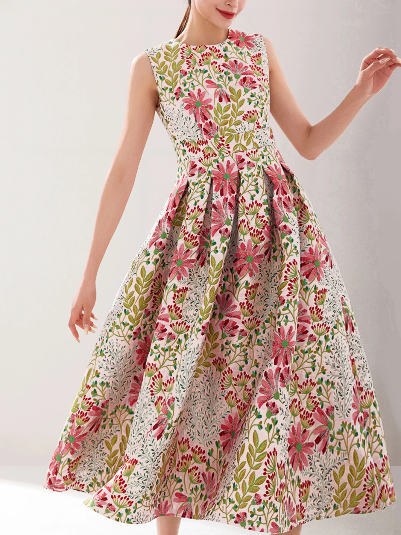 Devchata-女性のための長いジャカードドレス,豪華な服,エレガント,花柄,ファッション,パーティー,ヴィンテージ,イブニングドレス,夏