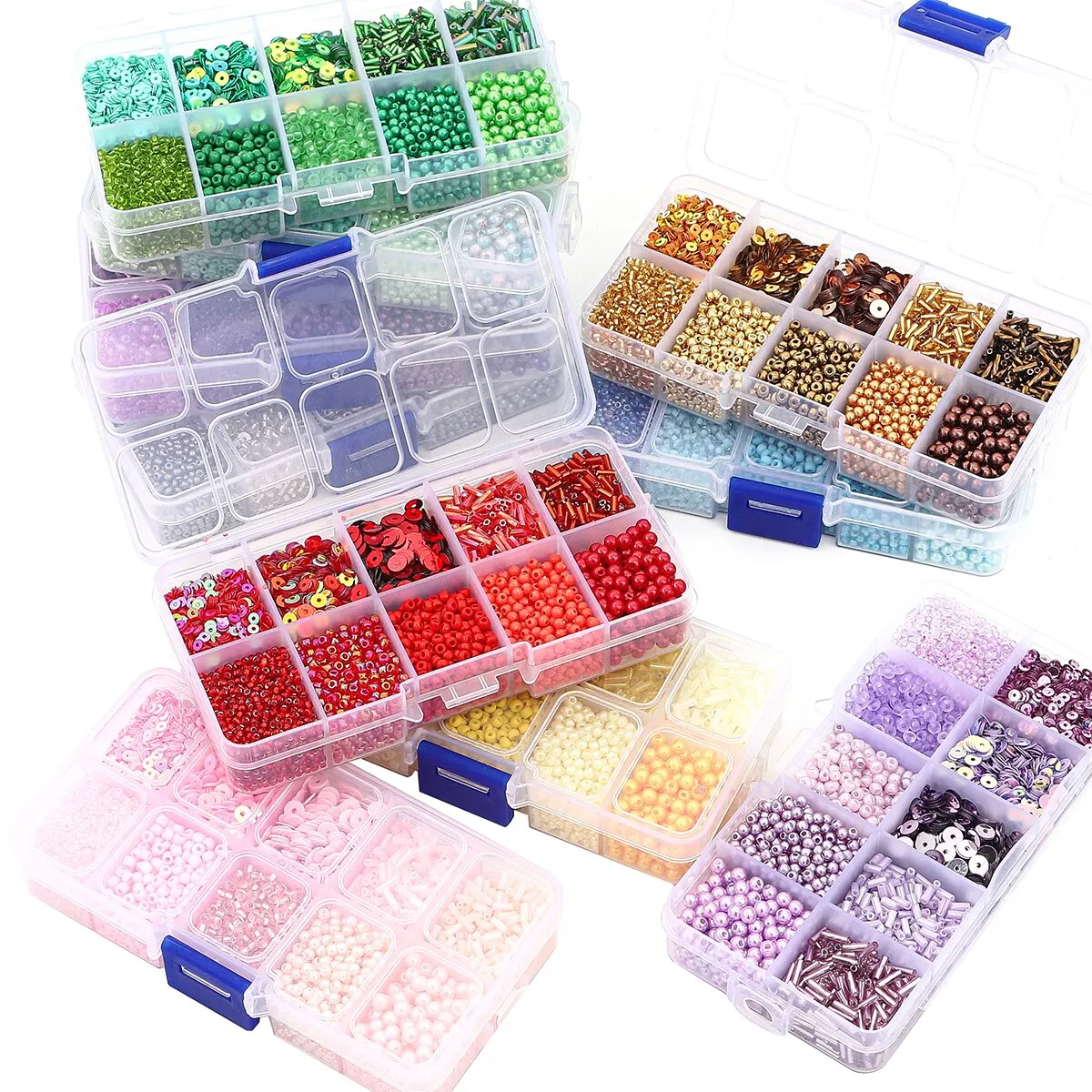 120 กรัม/กล่อง Multi-สีข้าว Pearl Sequins เลียนแบบไข่มุกวัสดุกระเป๋าทําด้วยมือ DIY สร้อยข้อมือลูกปัดสร้อยคออุปกรณ์เสริม