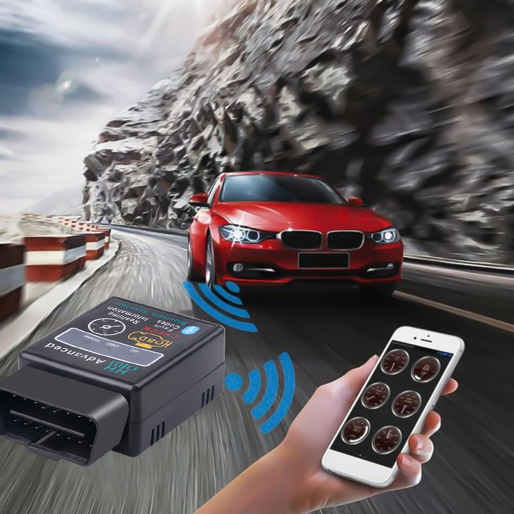 OBD2 ELM327 Bluetooth V2.1 OBDII ELM 327 WIFI V1.5 HH OBD ELM327 Bluetooth V2.1/2.1 OBD 2/II herramienta de diagnóstico escáner de código automático