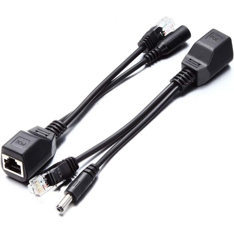 1 paar Passieve Power Over Ethernet Adapter Kabel POE Kabel POE Splitter RJ45 Injector Voedingsmodule 12-48 v voor IP Camea