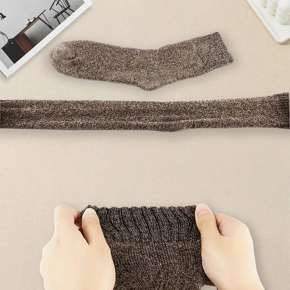 5 Paar einfarbige Muster Damen MEN Unisex Paare Sportsocken Mittelkalbsocken Winterurlaubsgeschenke