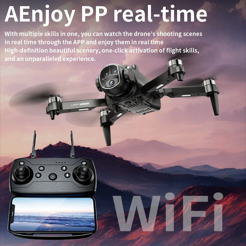 H21 drone gps 8k hd câmera dupla grande angular 5g wifi fpv quadcopter sem escova dobrável evitar obstáculos aéreo uav 2km drone brinquedo