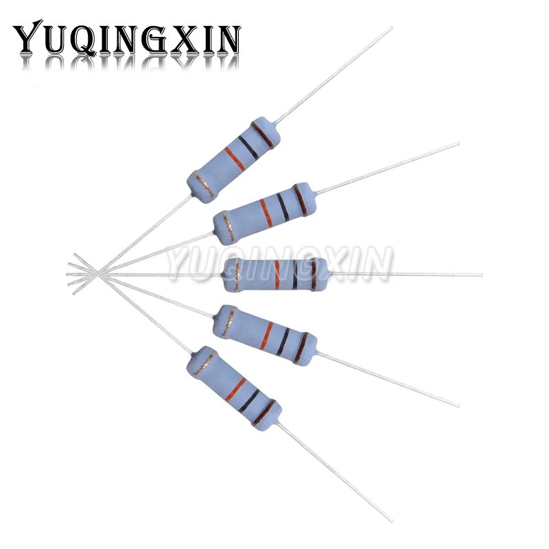 20pcs 2W Metal oxide film Resistor 5% 1R - 10M 100R 220R 330R 1K 2.2K 3.3K 4.7K 10K 22K 47K 100K 1M 100 220 330 ohm Carbon Film
