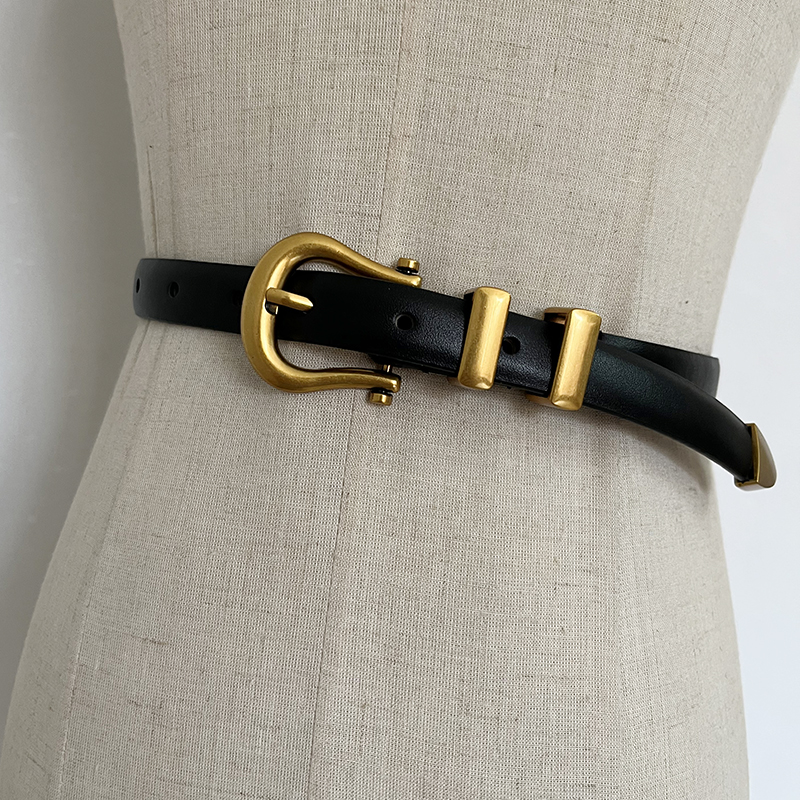 Fajas de cuero genuino Vintage de moda de pasarela para mujer, corsés de vestido femenino, decoración de cinturones, cinturón estrecho TB2872