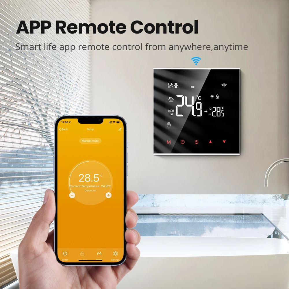 AVATTO Tuya WiFi/ZigBee Smart Thermostat,ไฟฟ้าเครื่องทําความร้อนหม้อต้มแก๊สน้ําอุณหภูมิControllerสําหรับAlexa,Google Home,Alice