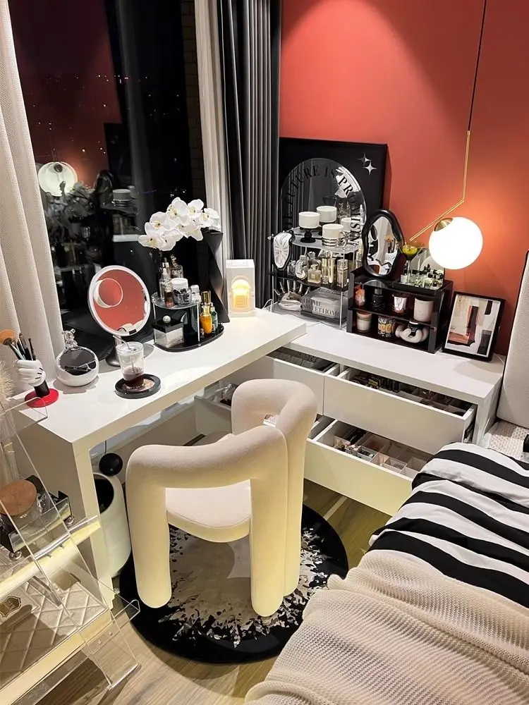 Richome สตูล Dressing เก้าอี้แต่งหน้าเรียบง่ายโมเดิร์นห้องนอนบ้านหรูหรา Dressing ตารางเรียบง่ายห้องนั่งเล่นโซฟา