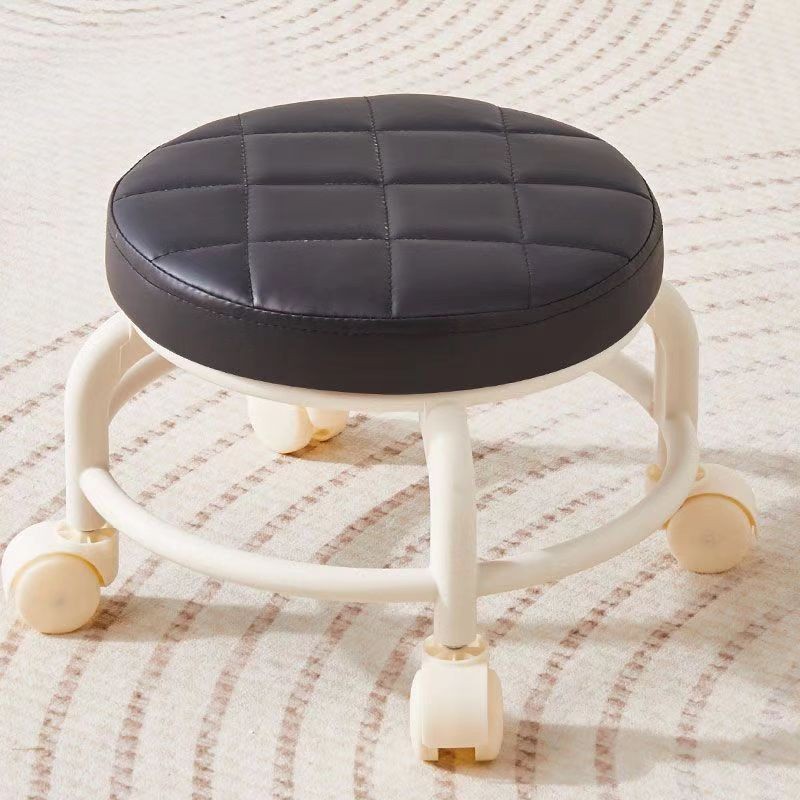 Pulley, Low Stool, Universal Wheel, Small Stool, Seat with Wheels, CHILDREN'S Multi-functional Shoe Changing Stool, round Stool