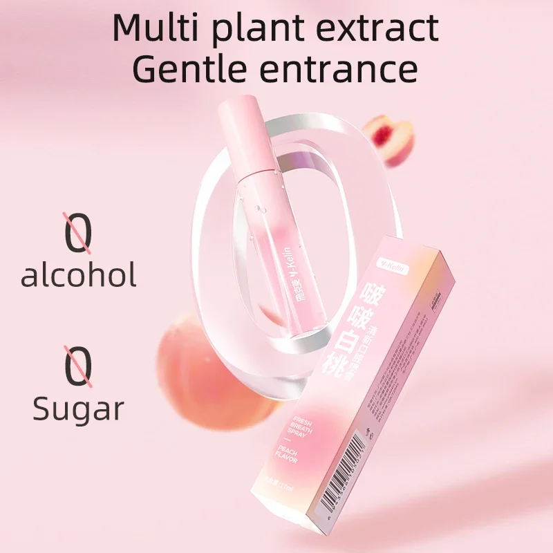 Nuevo Ambientador con sabor a melocotón Litchi en aerosol fresco Oral de 20ml, desodorante portátil con fragancia persistente para mujer,