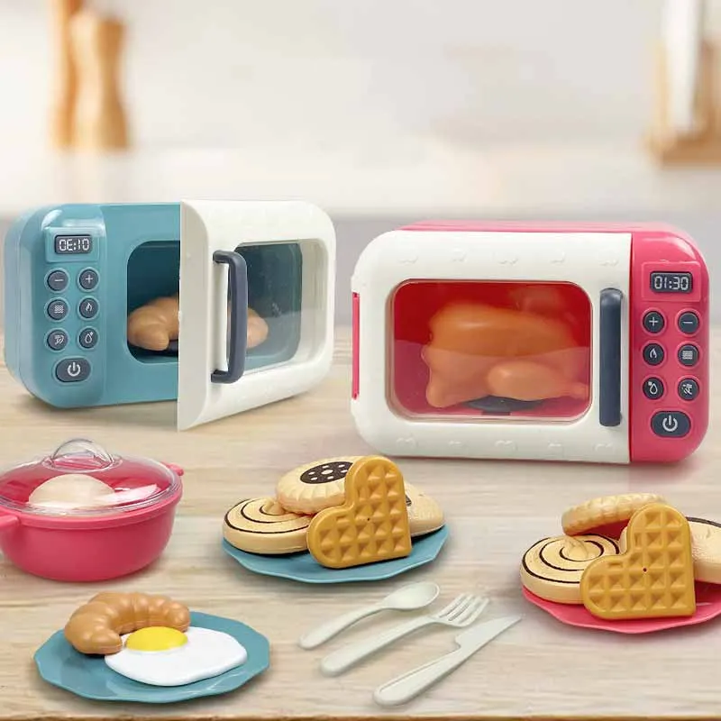 Children's Simulation Microwave Oven Toys Creative Baby Interactive Kitchen Cooking Set Children's Play House Toys Gifts