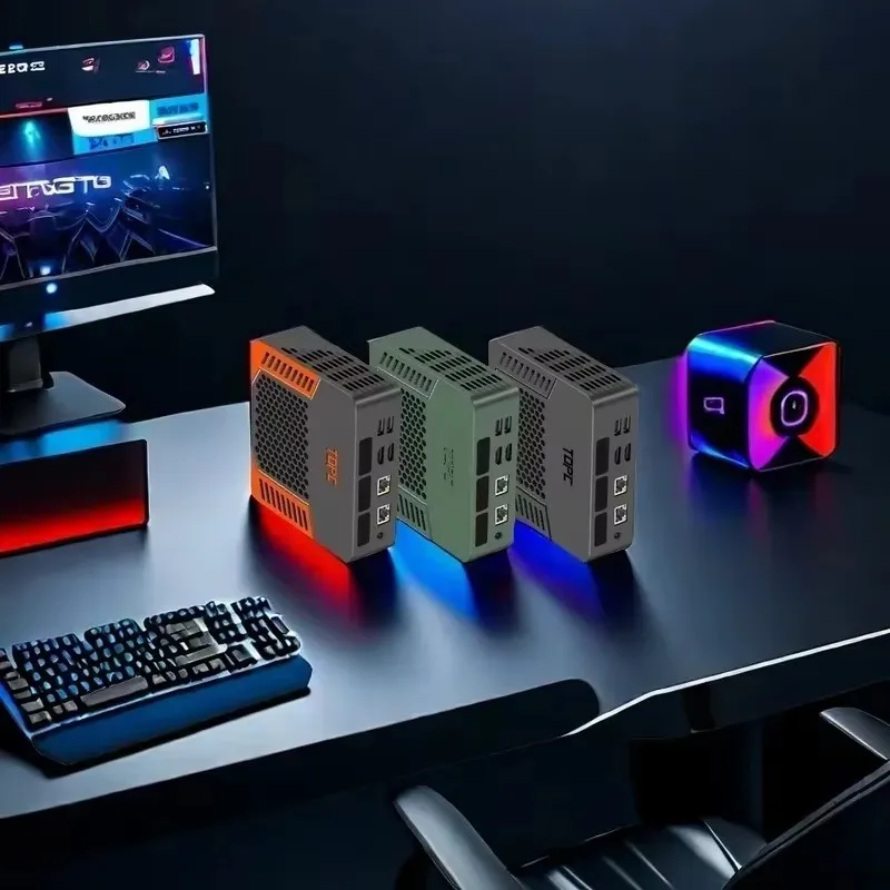 Dual LAN Mini-Gaming-PC AMD Ryzen 9 7940HS R7 7840HS Mini-PC 16 GB DDR4 512 GB SSD Mini-Computer 4K HDMI Dual Display Mini-Desktop