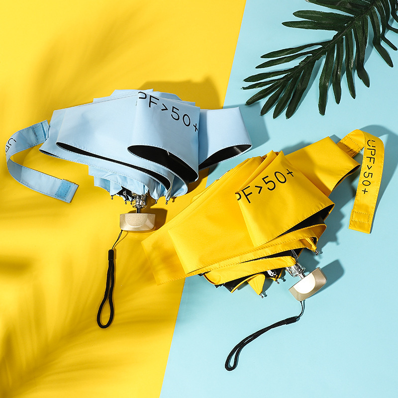 Mini paraguas de bolsillo para lluvia, sombrilla plegable de vinilo con protección ultravioleta UV, parasol de bolsillo, cápsula, 55% de descuento, 1 ud.