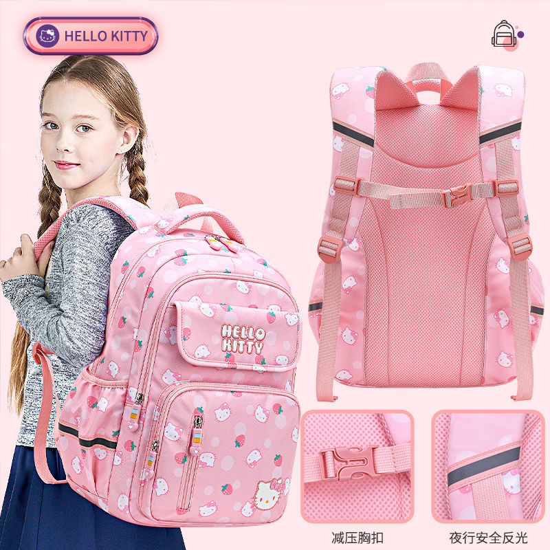 Cinnamoroll mochila escolar infantil, mochila escolar para estudantes da escola primária, proteção para coluna, redução de carga