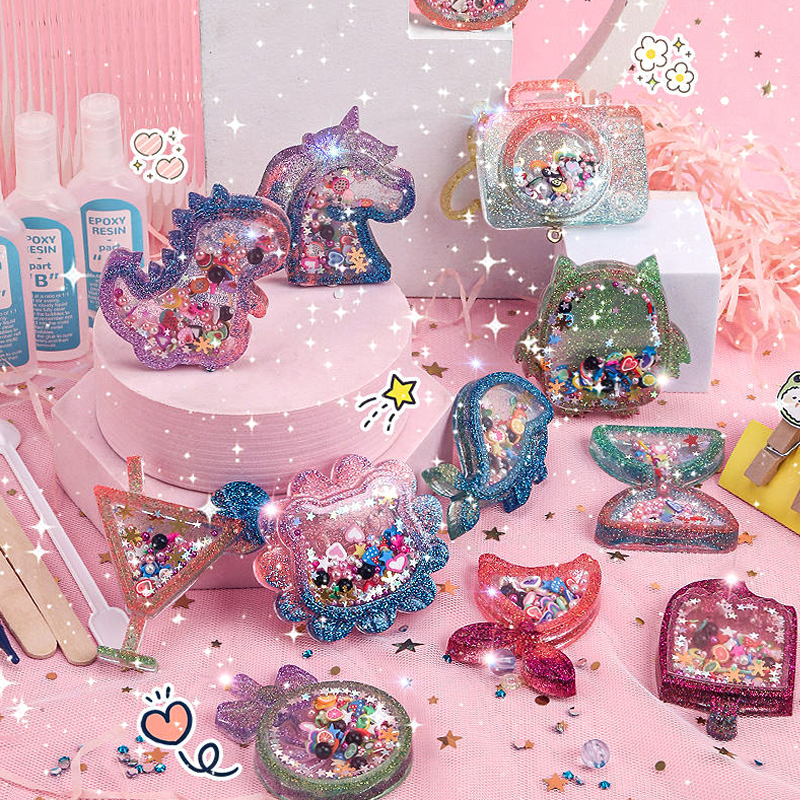Kinder DIY Kristallkleber Schlüsselanhänger Kunsthandwerk Set für Mädchen Geburtstagsgeschenk