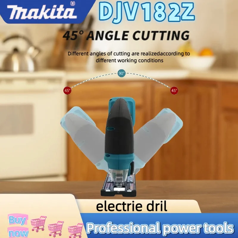 Makita 18V  DJV182Z Brushless 340W Jigsaw Electric Jig with Saw Blade Cordless Barrel Handle Jigsaw without Battery DJV182