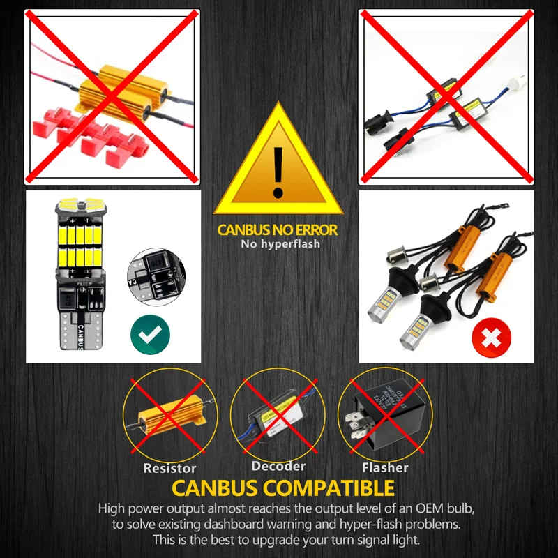 2/6/10/20/30 Uds W5W Led Canbus T10194 lámparas de coche sin Error 26SMD para luz de marcha atrás de coche accesorios interiores lámpara trasera 6000K IP67