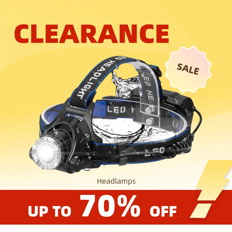Clearance_Lampada frontale da pesca a LED super luminosa, luce da campeggio, 3 modalità di illuminazione, supporto zoom telescopico._Aggiornamenti continui