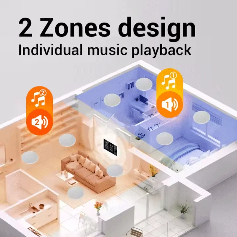 Anjielo Multifunktionaler TUYA Smart Music Central Control Host 7-Zoll-Knopf Smart Home Panel Scene Linkage unterstützt Google Suite