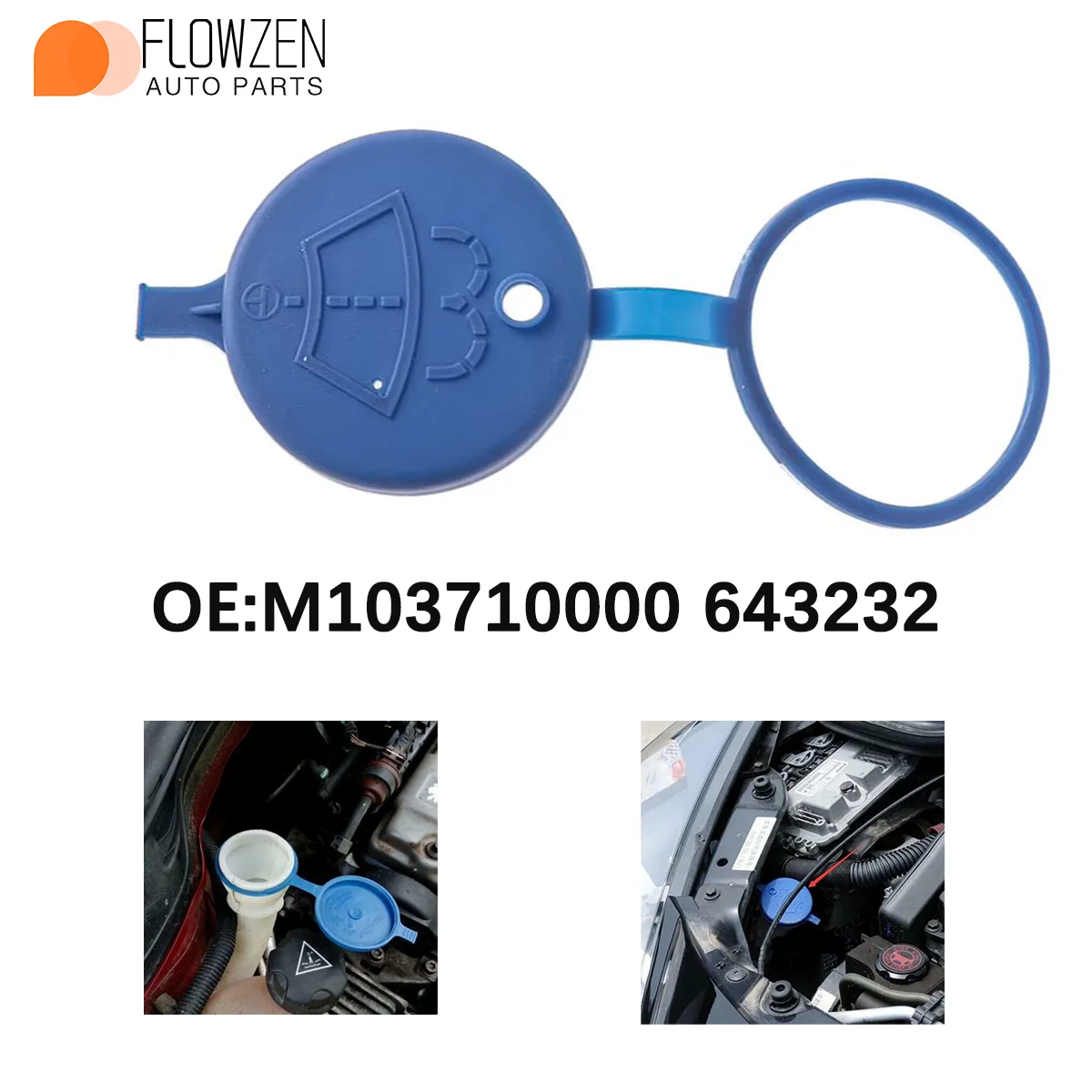 1 SZT. Pokrywa zbiornika spryskiwacza do Peugeot 206 207 208 Akcesoria do spryskiwaczy szyb przednich OE M103710000