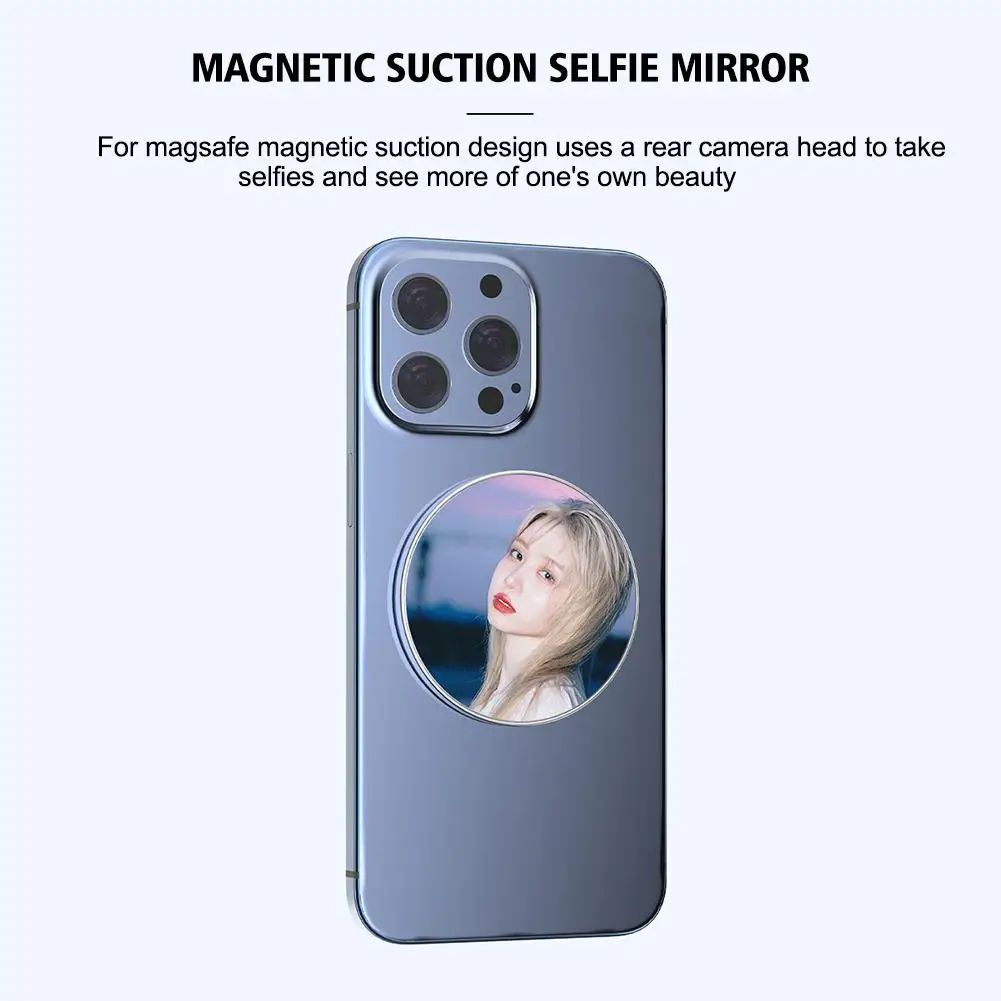 Para Magsafe espejo convexo magnético Smartphone espejo de belleza Video Selfie Vlog espejo magnético para Streaming Selfie