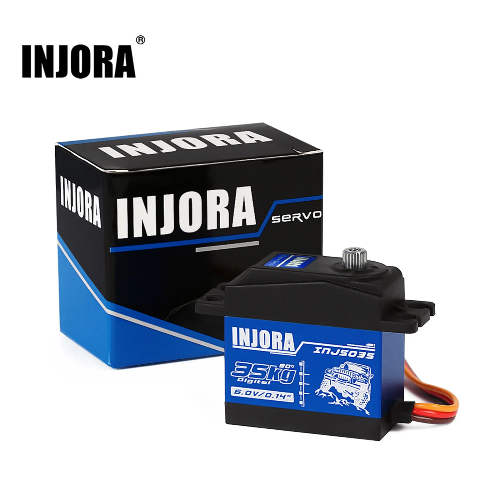 INJORA INJS025 INJS035 Serwo cyfrowe 25KG 35KG Wodoodporne serwa o dużym momencie obrotowym do samochodów RC Crawler SCX10 Truck Robot Upgrade Parts