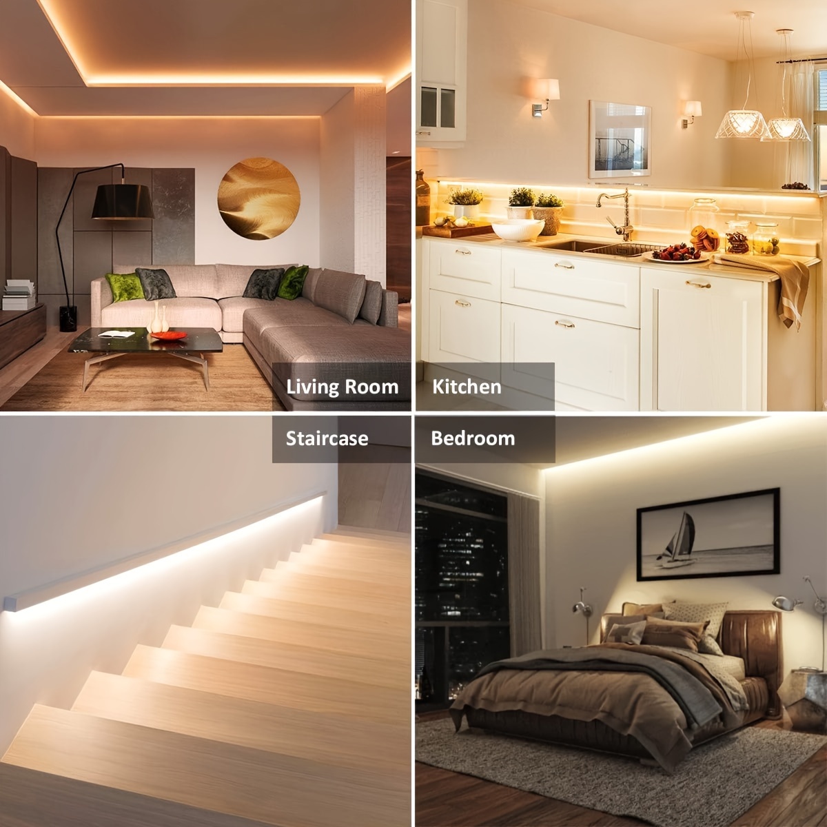 1-5m 5V LED Strip Lights USB 2835 SMD TV Backlight Tape Warm/Cool White 60LEDs/m for Bedroom Wardrobe Kitchen Cabinet Decoration