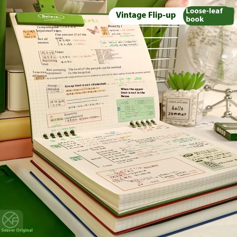 Flip bloco de notas grade cadernos b5 diário folha caderno esboço livro papelaria diário almofadas de escrita material escolar de escritório