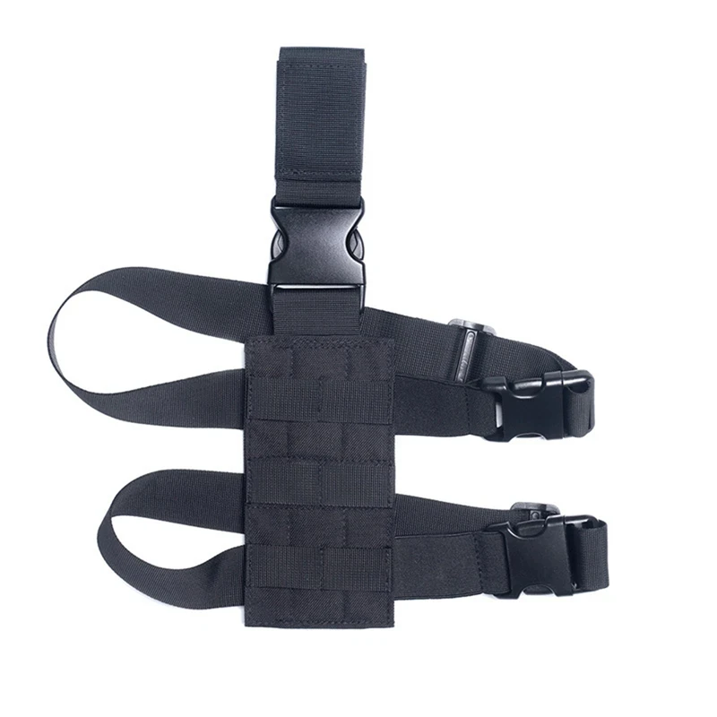 Universal Drop Leg Holster Thigh Platform MOLLE Gun Holster for Hunting Paintball Panel with Adjustable Molle Straps