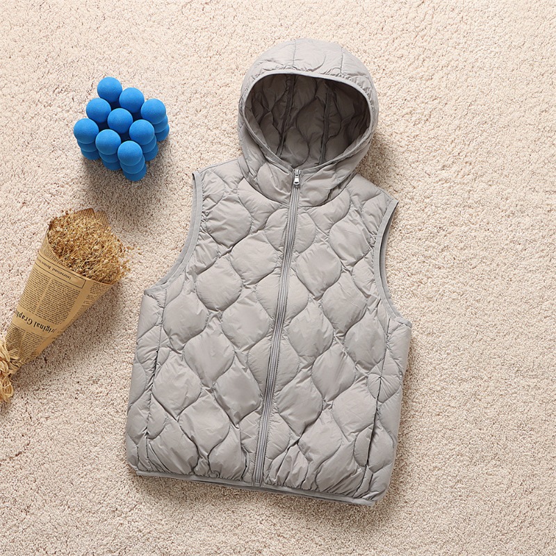 Frauen Ärmellose Mode Mit Kapuze Puffer Jacken 2024 Neue Weibliche Koreanische Slim Fit Ultra Licht Gewicht Unten Weste Mäntel
