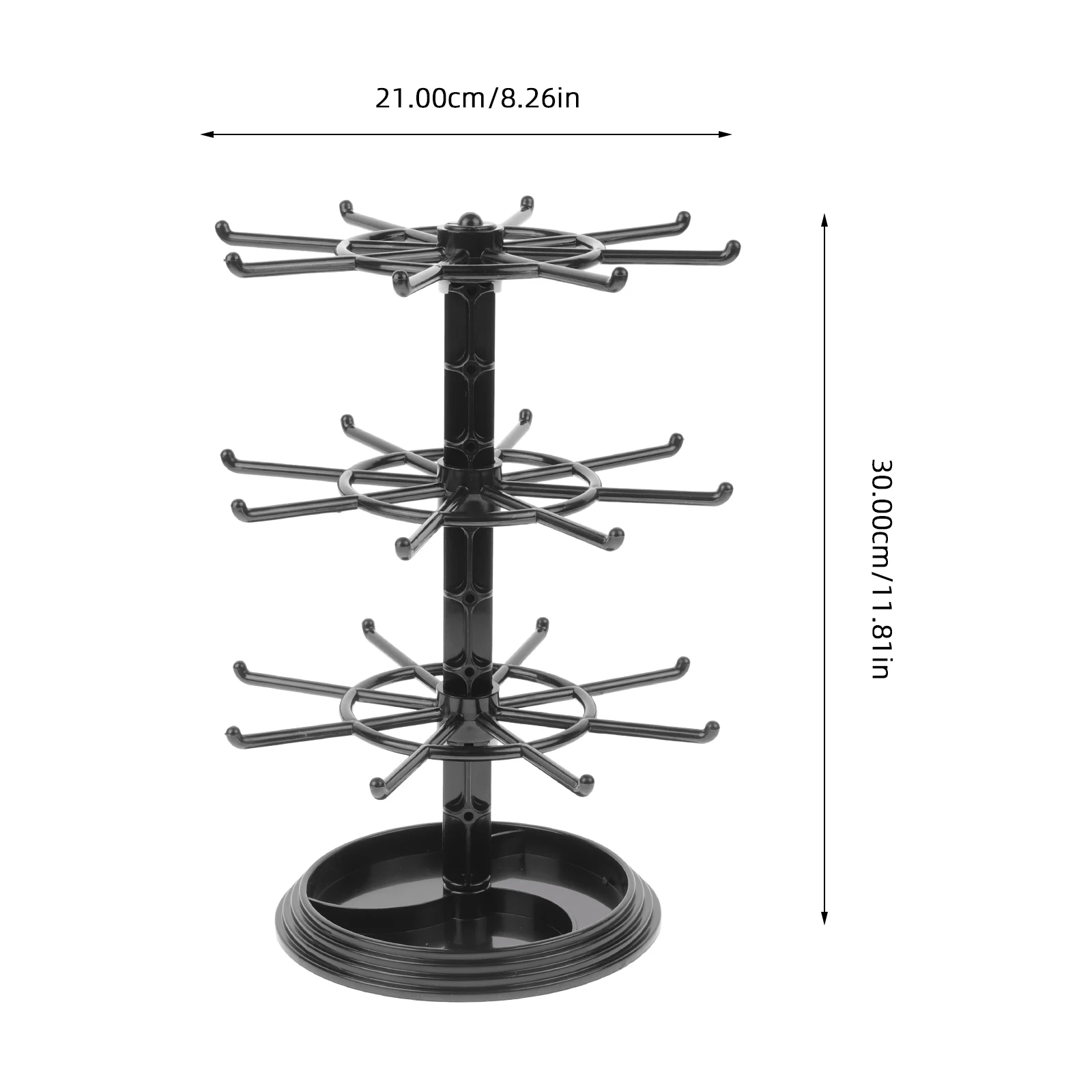 Earring Display Stand Rotating 3-Layer Jewelry Display Rack Earring Bracelet Rack Jewelry Storage Rack Display Stand