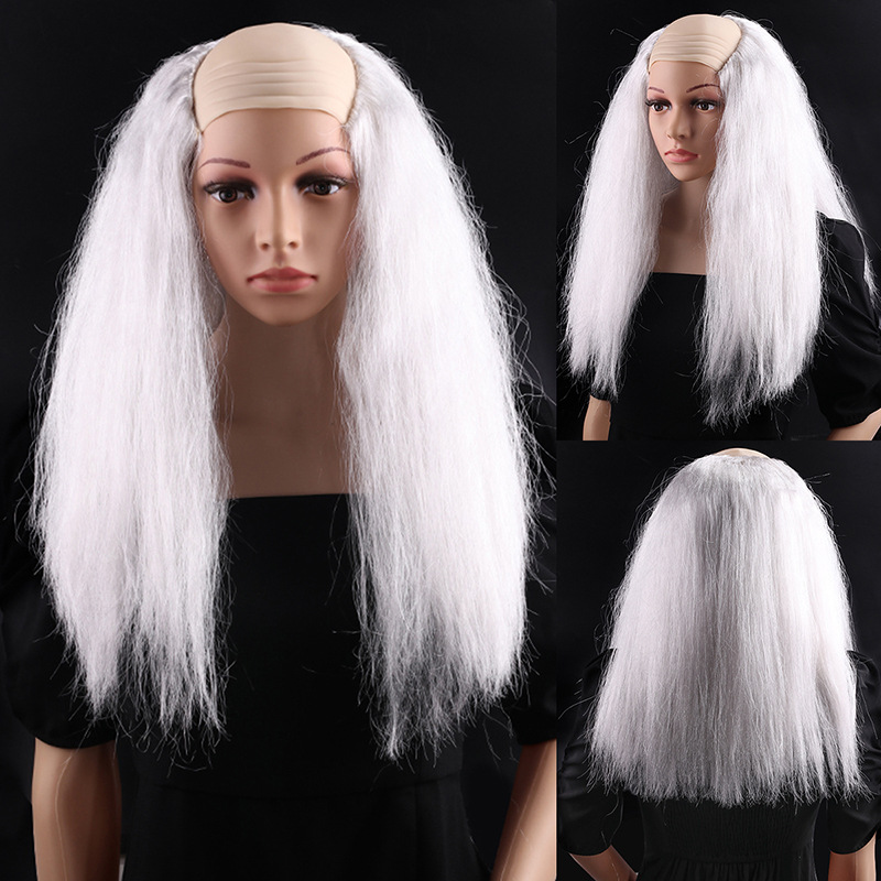 Halloween Cosplay Glatze Perücke für Erwachsene Alter Mann Glatze Tramp Perücke