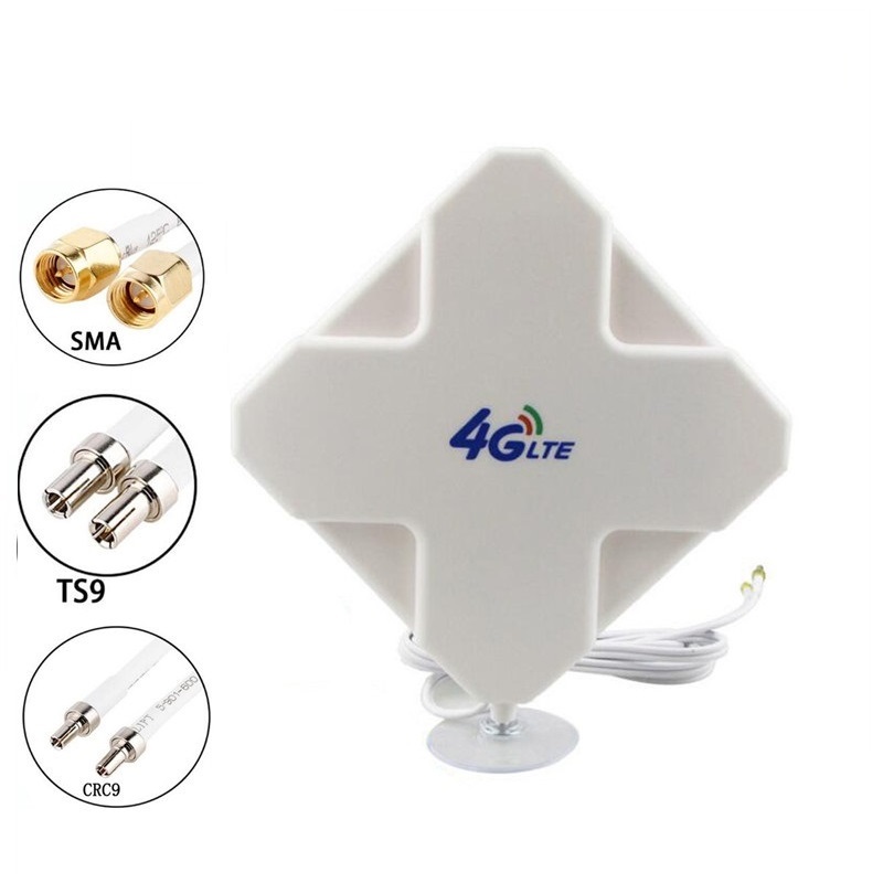 NEW Antennas 3G 4G LTE Mimo Antenna 35dBi Dual TS9 CRC9 SMA for Huawei ZTE for 4G Modem Router Signal Amplifier 2M Cable