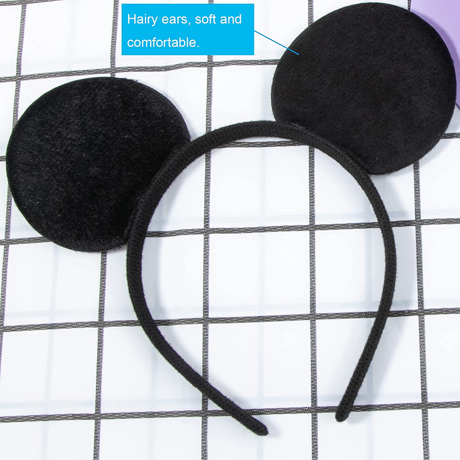 Diadema con lazo de lunares de dibujos animados, accesorios bonitos para el cabello para fiesta, diadema minimalista de Mickey Mouse