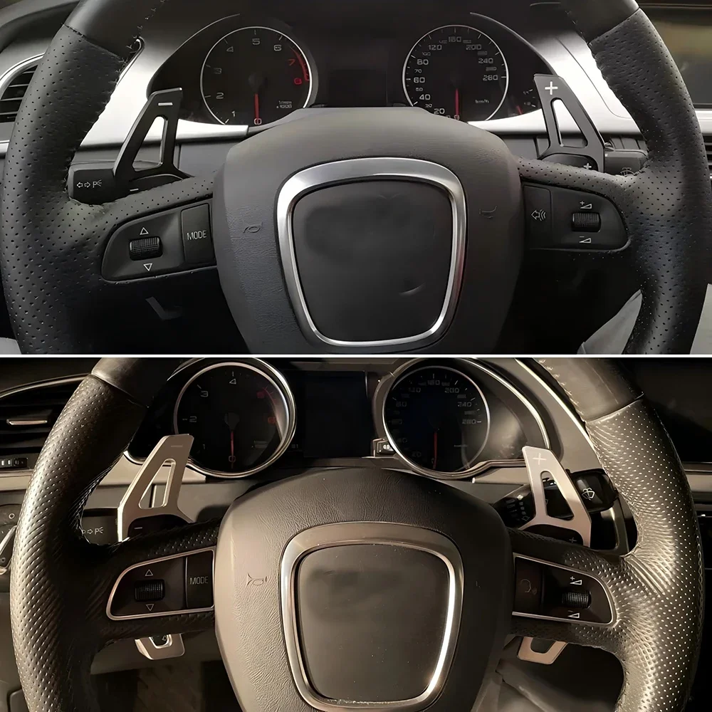 2Pcs Paddle Shifter Für Audi A4 B8 A3 8P S3 A5 A6 S6 C6 Q5 A8 R8 TT TTS MK2 8J Avant Auto Lenkrad Paddles Verlängerung DSG