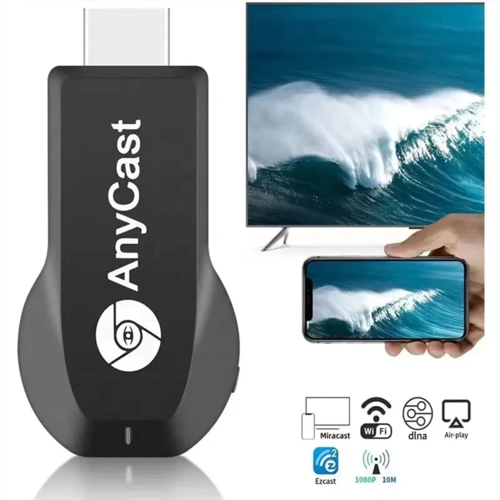 VIKEFON 4K 1080P M2 Plus Wireless WiFi Display HDMI-Kompatibel TV Dongle Empfänger für DLNA Airplay Miracast für AnyCast für IOS