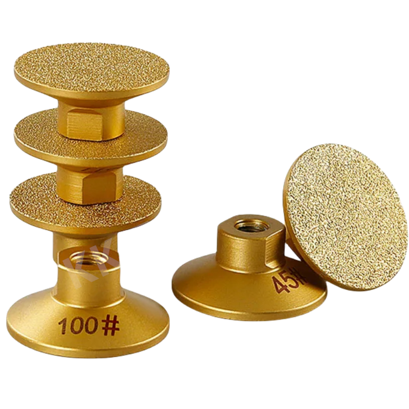 45/60/100# Brazed Flat Grinding Head Abrasive Polishing Stone Marble Quartz Granite Cobblestone Grind Sharp Efficient