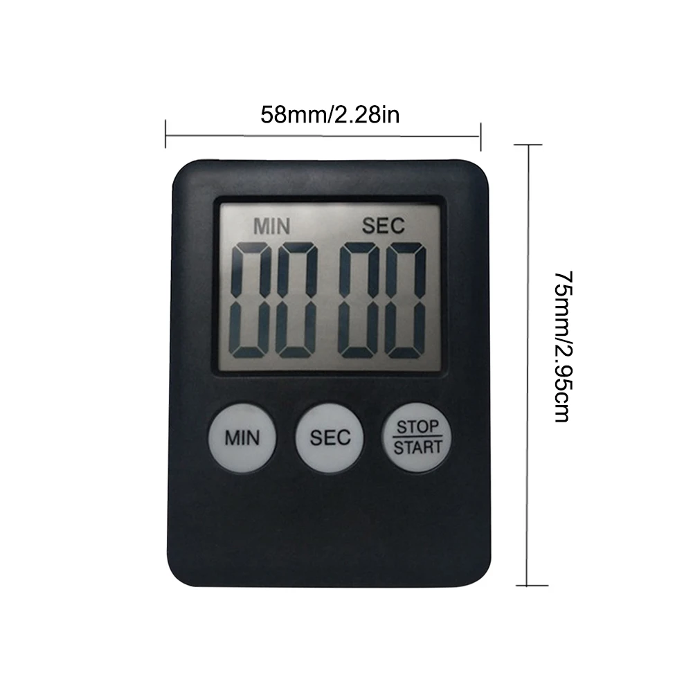 10-1PC Mini Electronic Timer Stopwatch LCD Display for Sports Exercise Baking Cooking Digital Timer Multi-Function Kitchen Timer