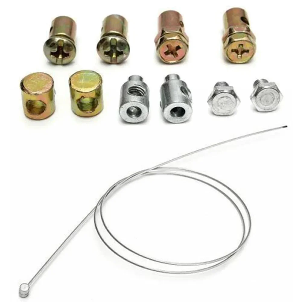 11 pz/set Universale Acceleratore Cavo Frizione Kit di Riparazione Tettarelle Da Biberon Senza Saldatura con Manicotto Dado Set con Cavo Rasaerba Rotovator Parti