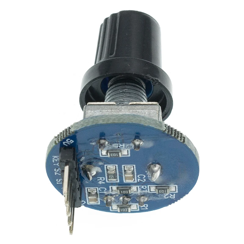 TENSTAR 2PCS Rotary Encoder Module Brick Sensor Development Round Audio Rotating Potentiometer Knob Cap EC11
