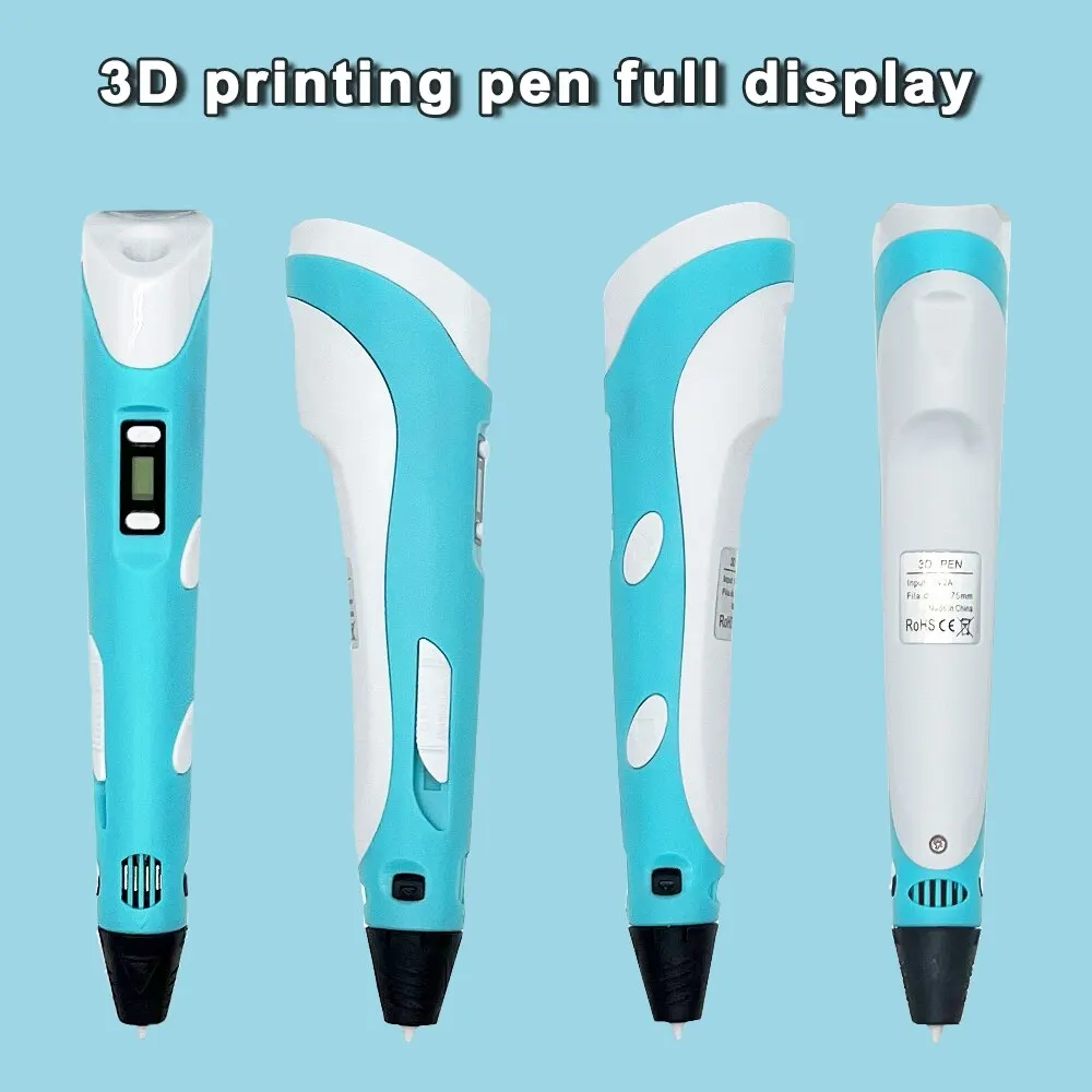 DIY Caneta de Impressão 3D para Crianças, Pintura Divertida Camuflagem, Tela LCD, Filamento PLA Compatível, Presente Brinquedos, 3 Dimensões