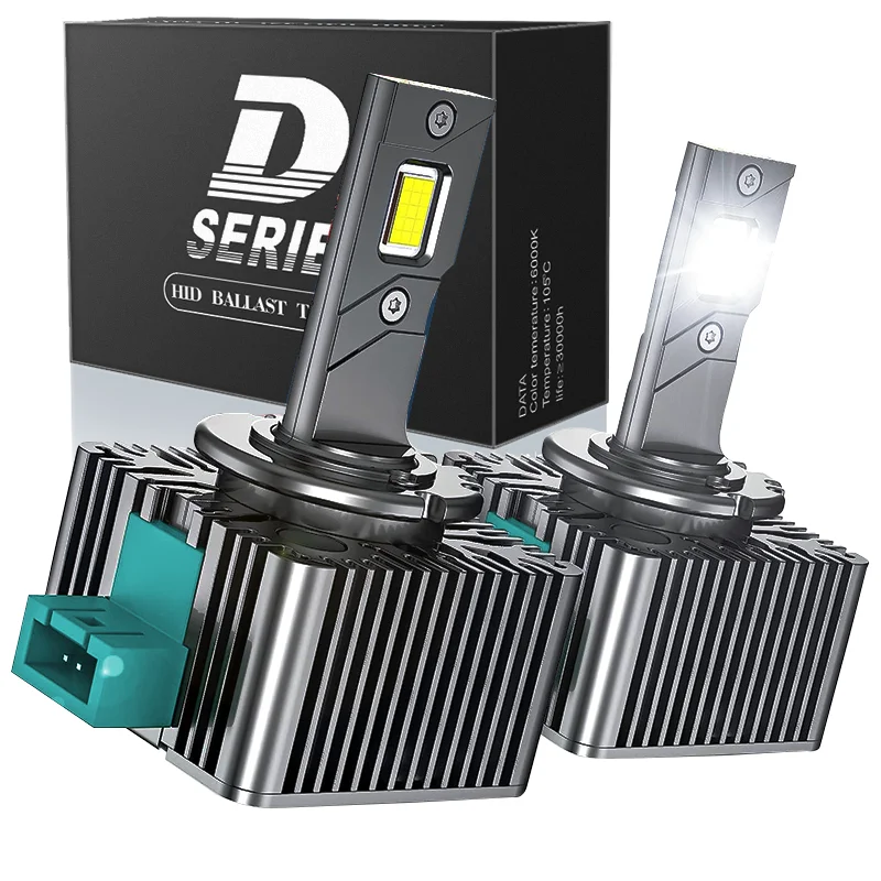 Ampoules de phares de voiture LED série D D1S D3S D2R D2S D4R D4S D5S D8S Turbo lumières 6000K 70W, Kit de Conversion HID Plug & Play